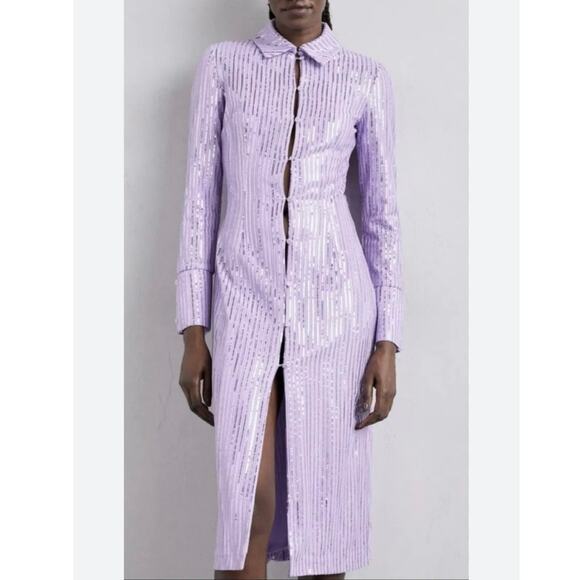 NWOT Stine Goya Sgsonja Sequin Dress in Lavender SZ XS - Picture 1 of 7